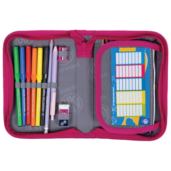 Pernica prazna 1zip 2preklopa AC1 Lo&Ve 24.Astrabag 503023051 crno-roze - Image 3