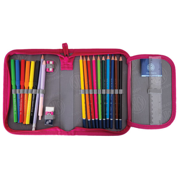 Pernica prazna 1zip 2preklopa AC1 Lo&Ve 24.Astrabag 503023051 crno-roze - Image 2